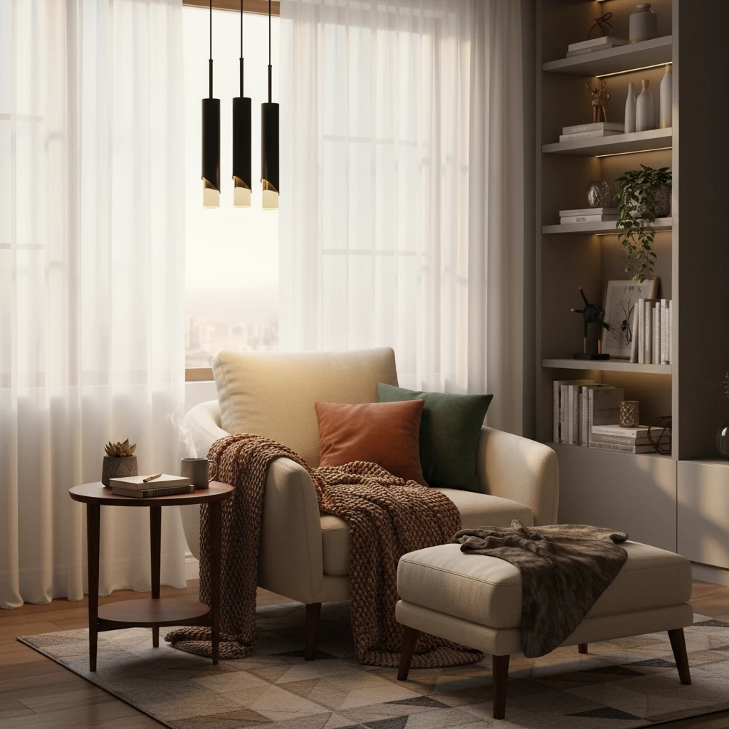 Porcelain flush mount lifestyle scene