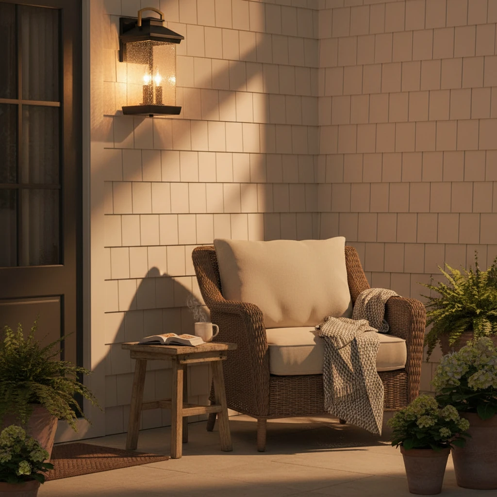 Escena de estilo de vida con montaje empotrado de porcelana
