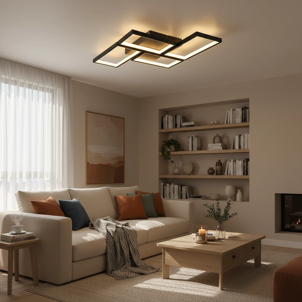 Porseleinen plafondlamp, lifestyle scène