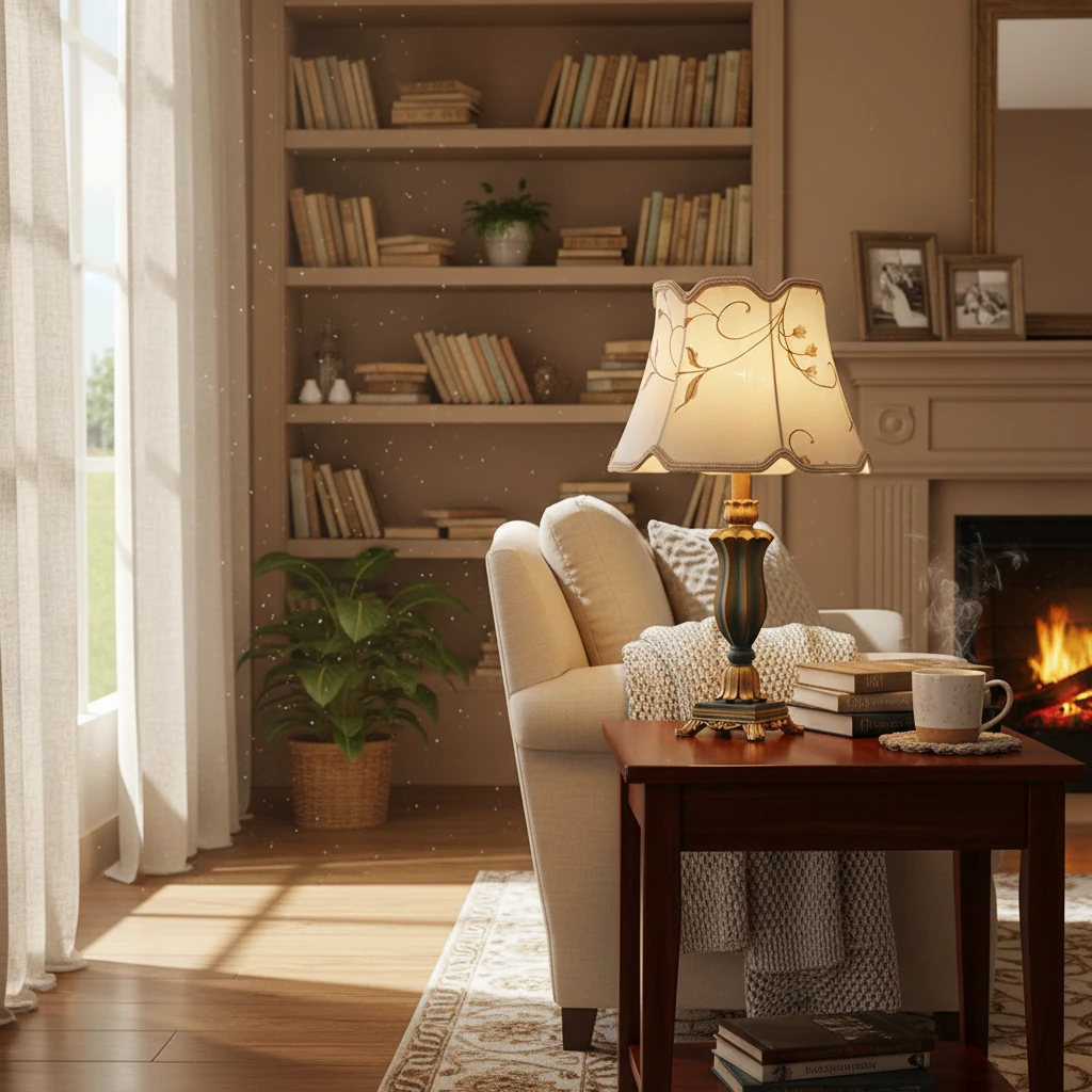 Luminária de porcelana embutida para decoração de ambientes.