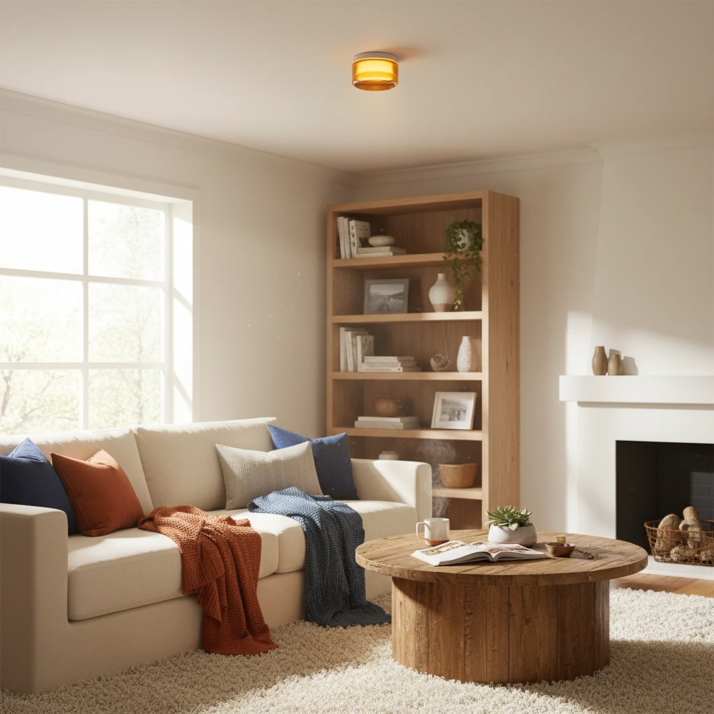 Porcelain flush mount lifestyle scene