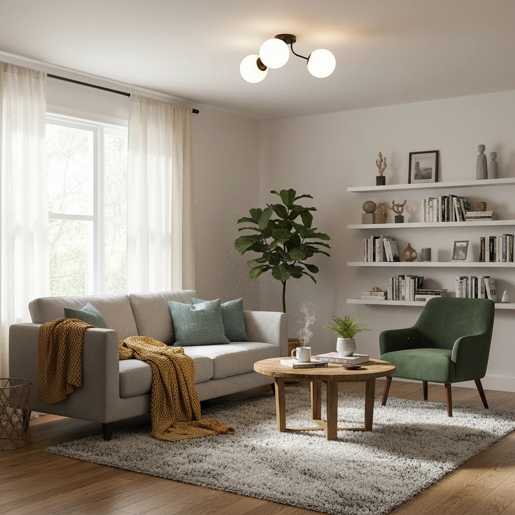 Porseleinen inbouw lifestyle-scène
