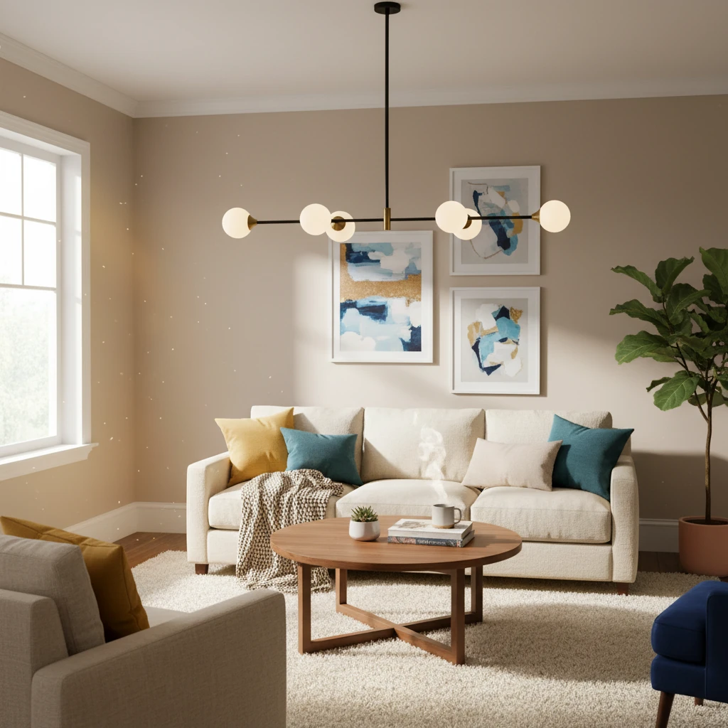 Porcelain flush mount lifestyle scene