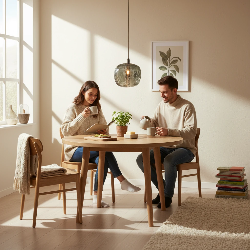 Porcelain flush mount lifestyle scene