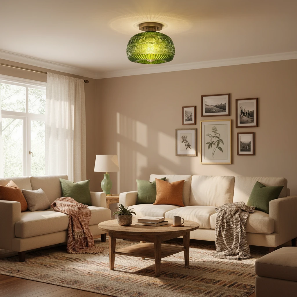 Porcelain flush mount lifestyle scene