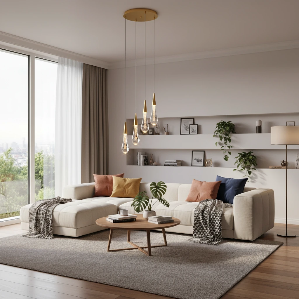 Escena de estilo de vida con montaje empotrado de porcelana
