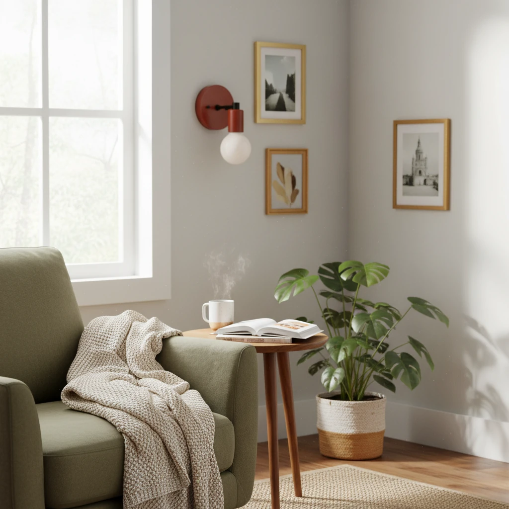 Porcelain flush mount lifestyle scene
