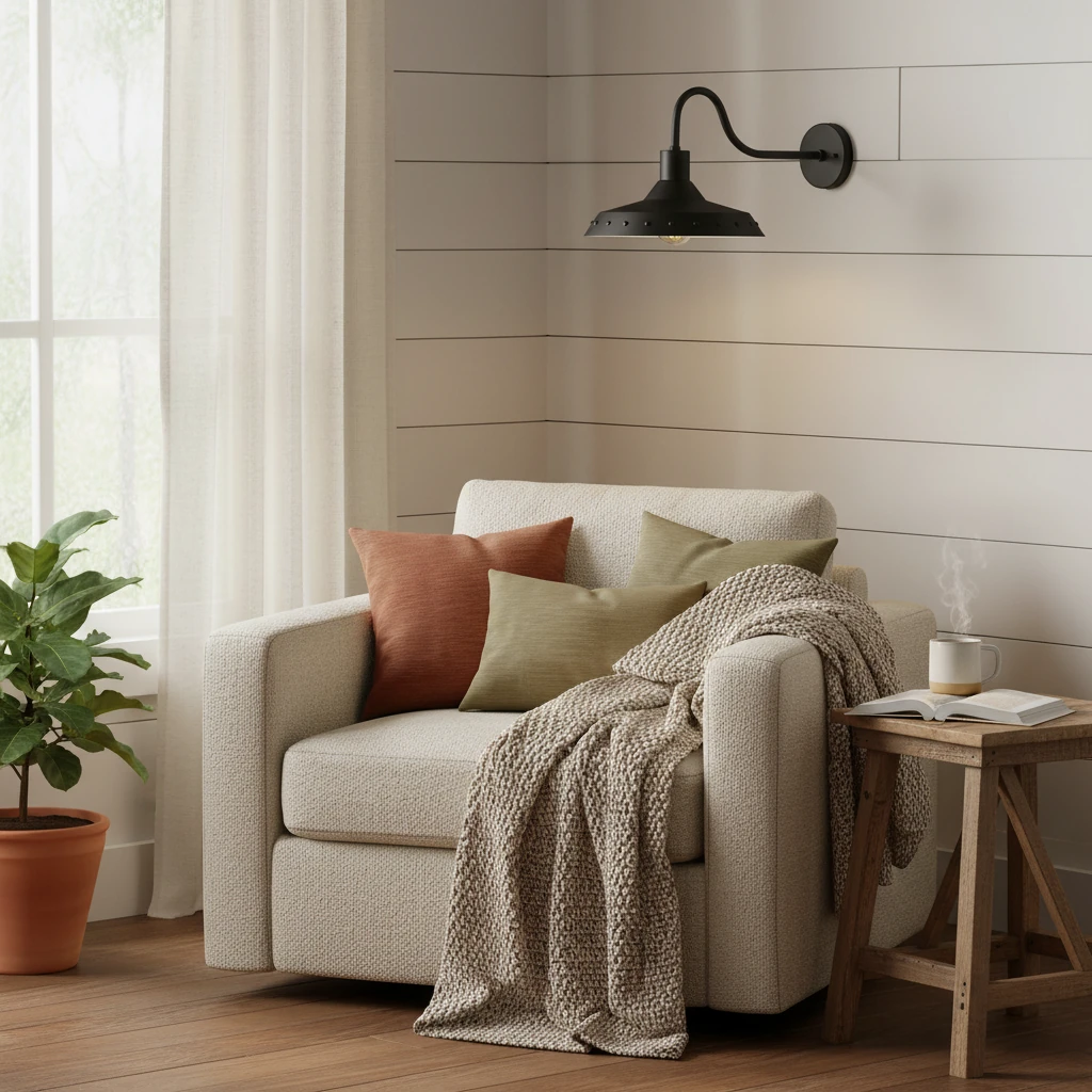 Porcelain flush mount lifestyle scene