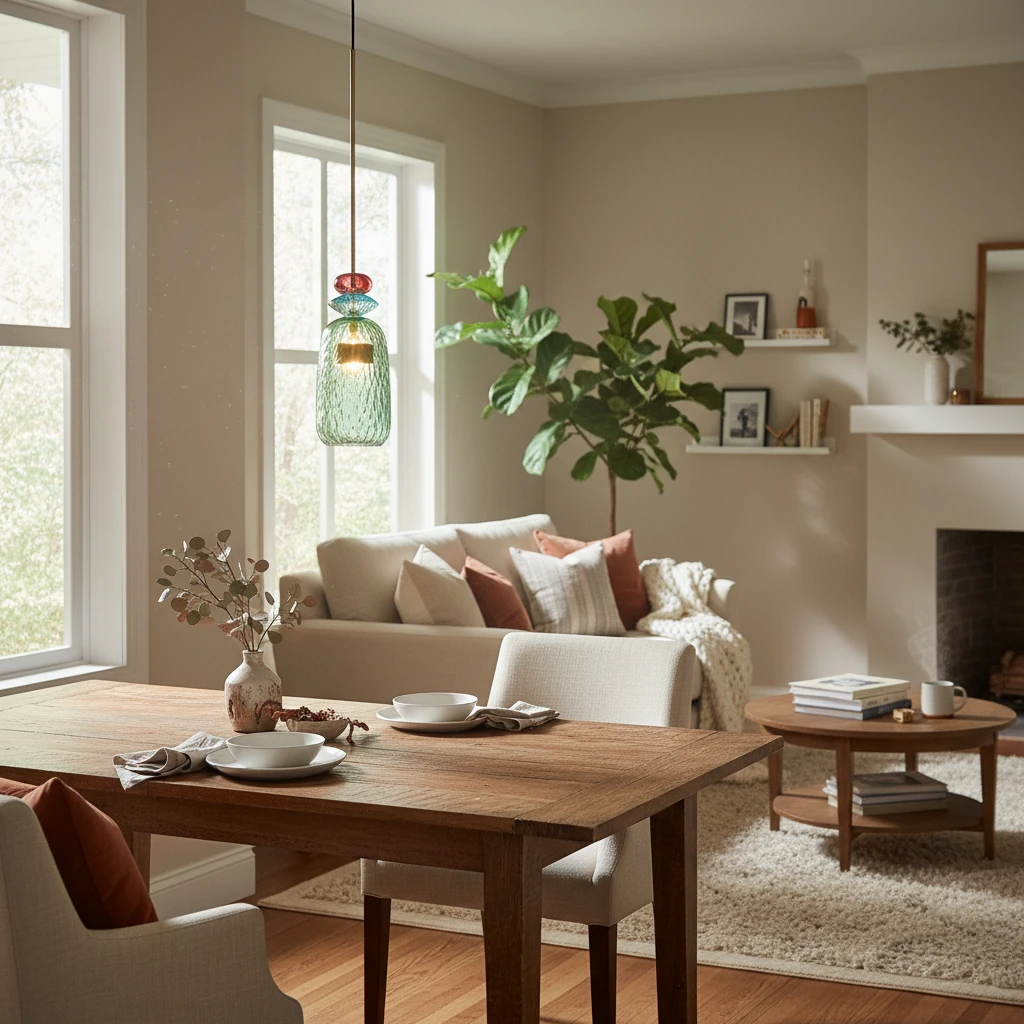 Porcelain flush mount lifestyle scene