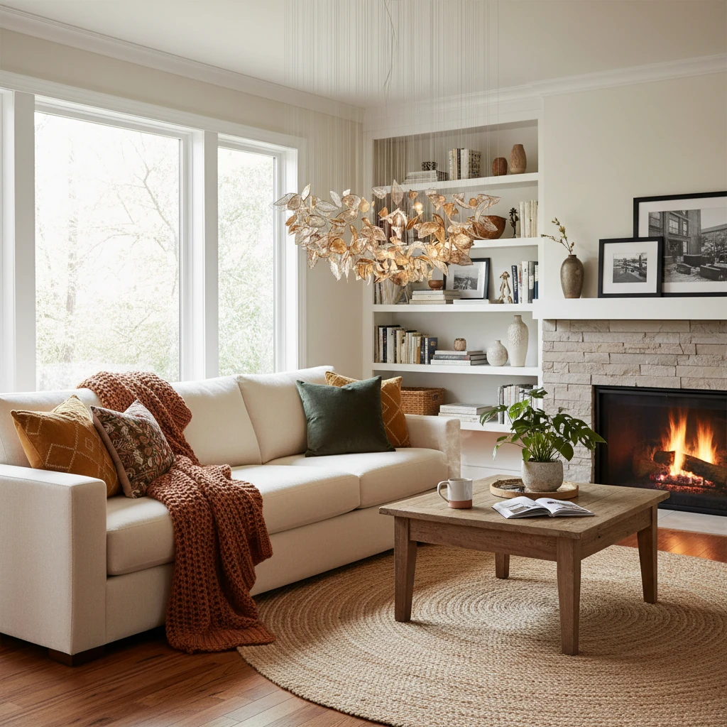 Porcelain flush mount lifestyle scene