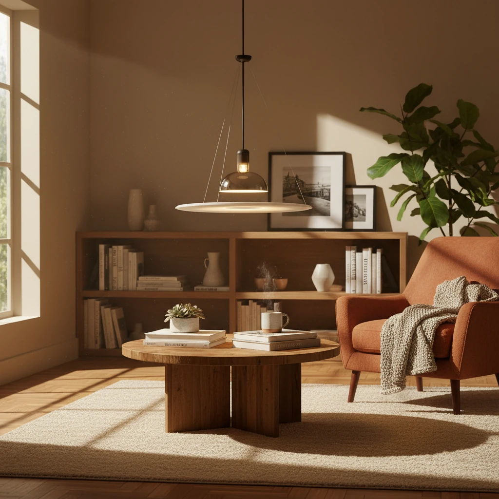Escena de estilo de vida con montaje empotrado de porcelana