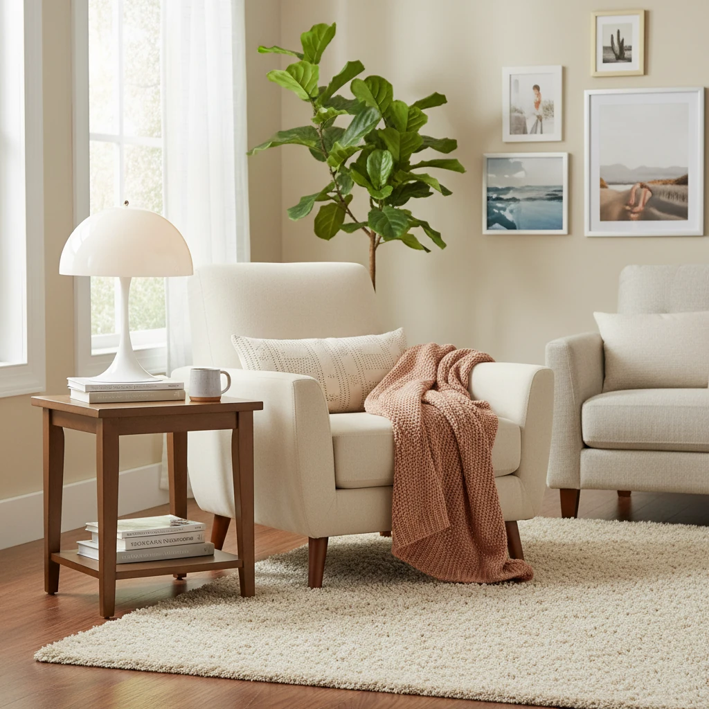 Escena de estilo de vida con montaje empotrado de porcelana