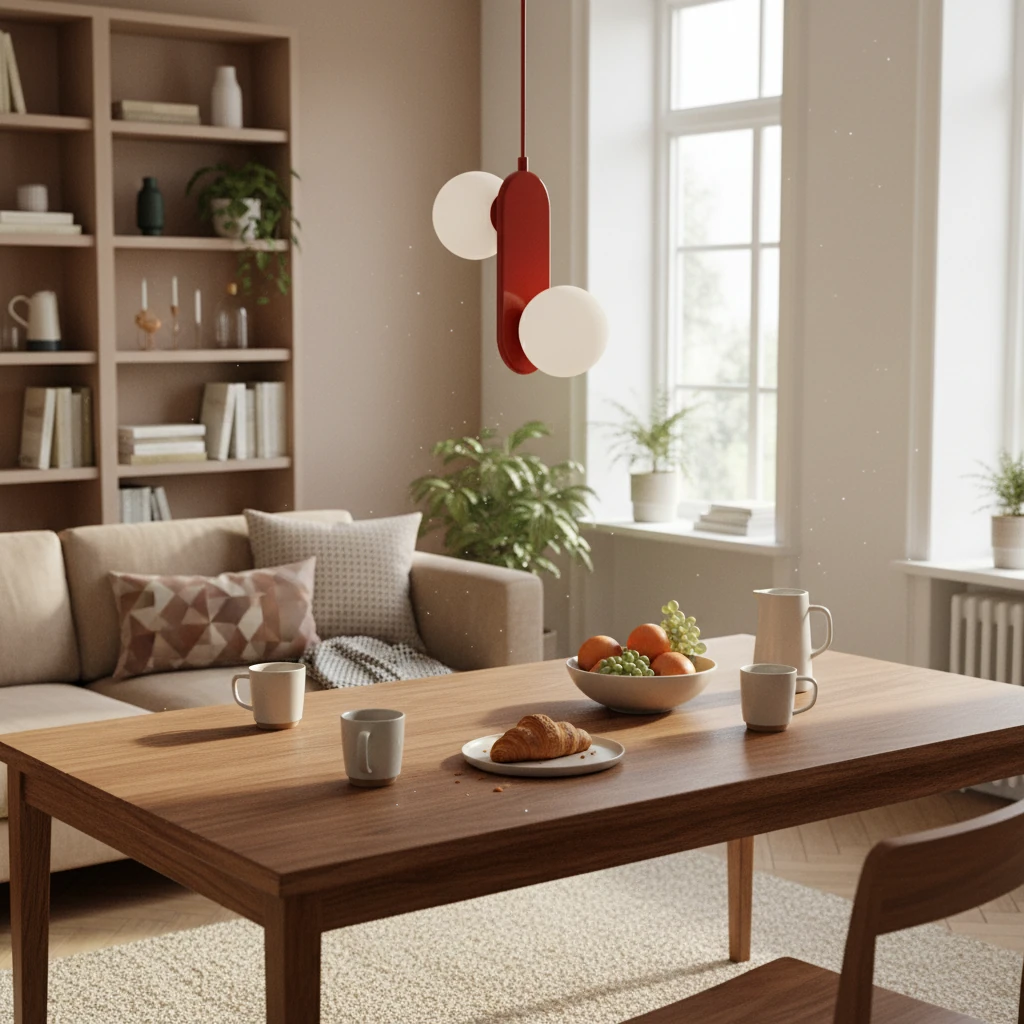Escena de estilo de vida con montaje empotrado de porcelana