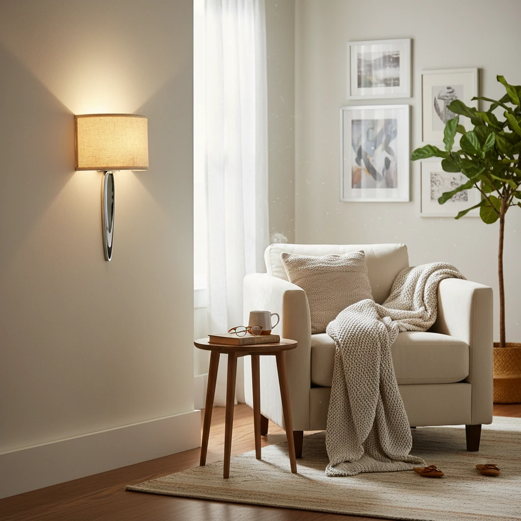 Porseleinen plafondlamp, lifestyle scène