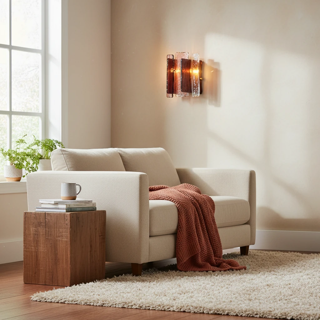 Porcelain flush mount lifestyle scene