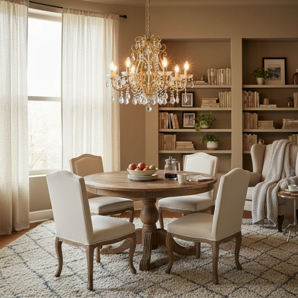 Porseleinen plafondlamp, lifestyle scène