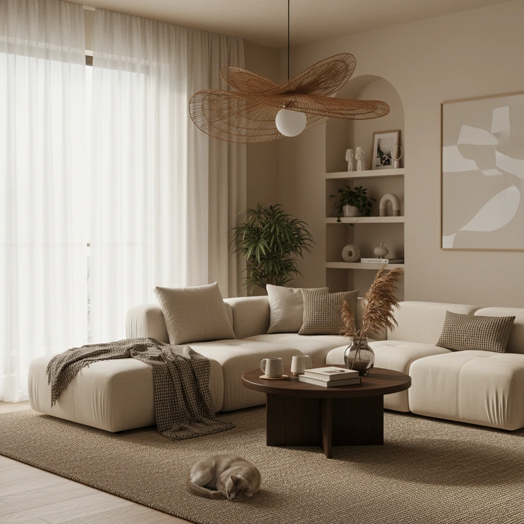 Luminária de porcelana embutida para decoração de ambientes.