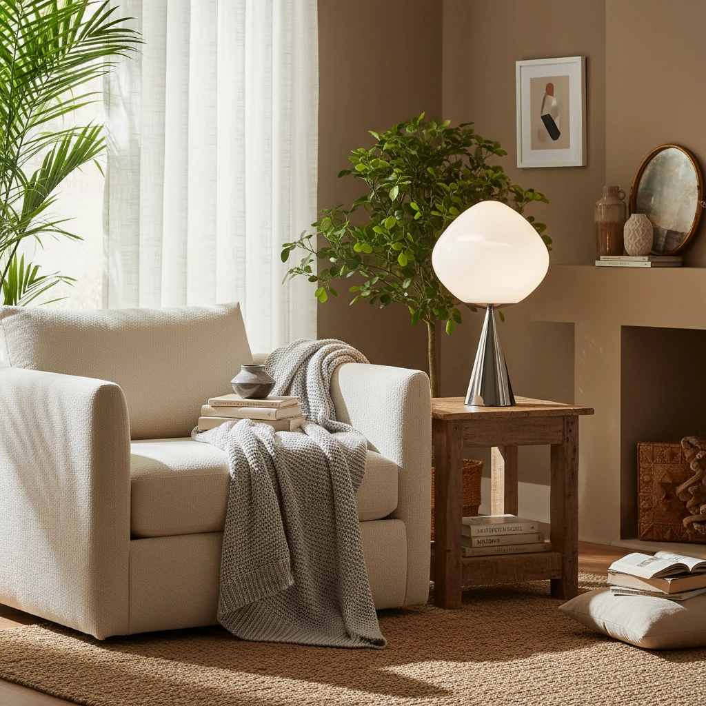 Porseleinen inbouwspiegel, lifestyle scène