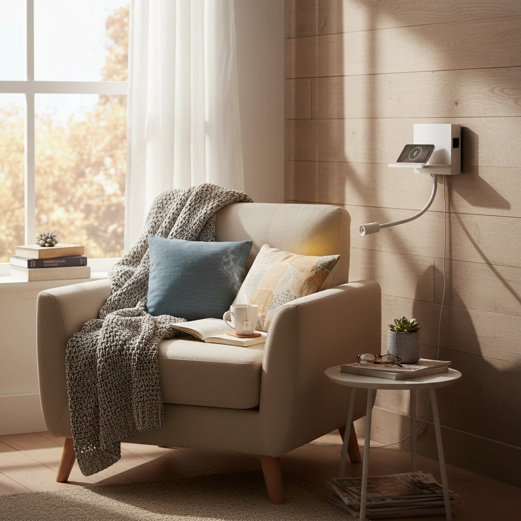 Porcelain flush mount lifestyle scene