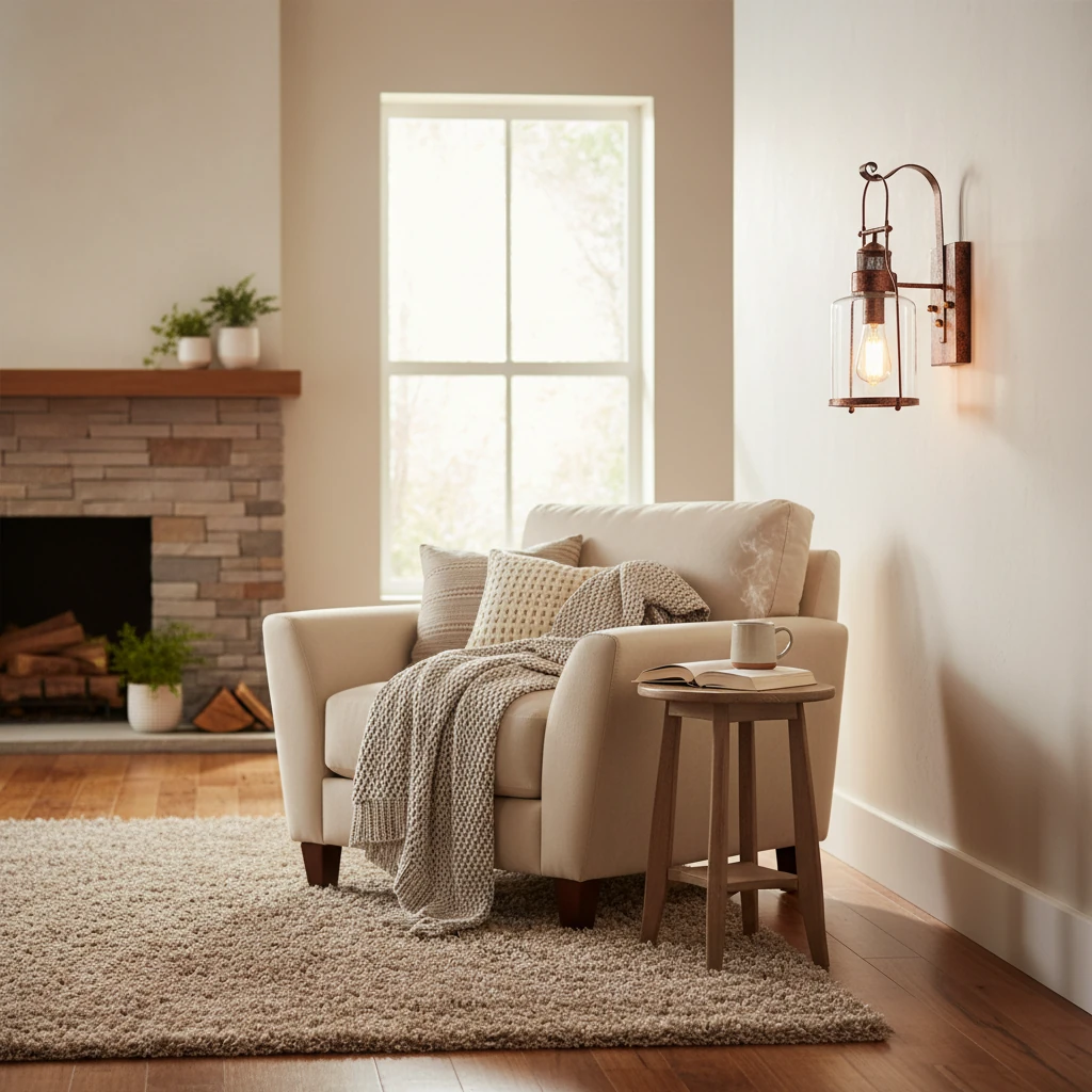 Porcelain flush mount lifestyle scene