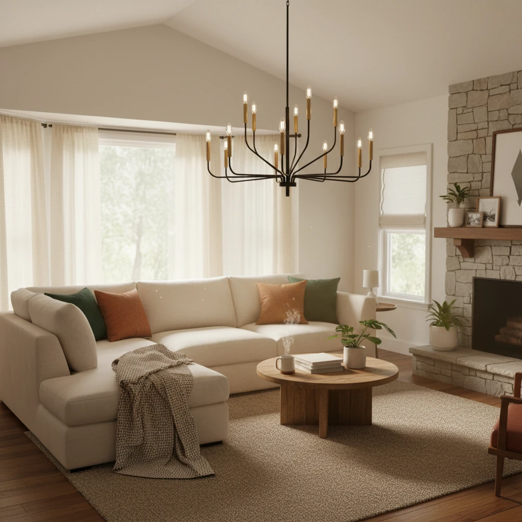 Porcelain flush mount lifestyle scene