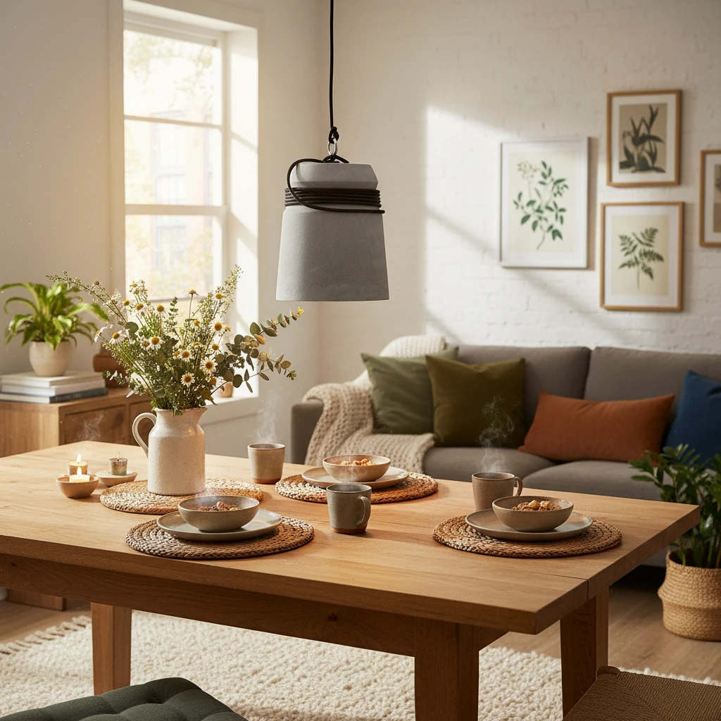 Porcelain flush mount lifestyle scene