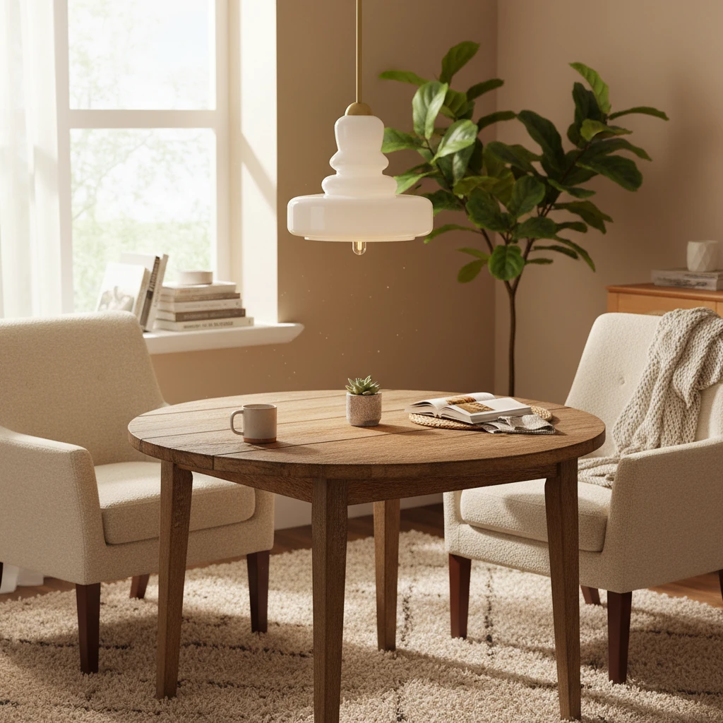 Porseleinen plafondlamp, lifestyle scène