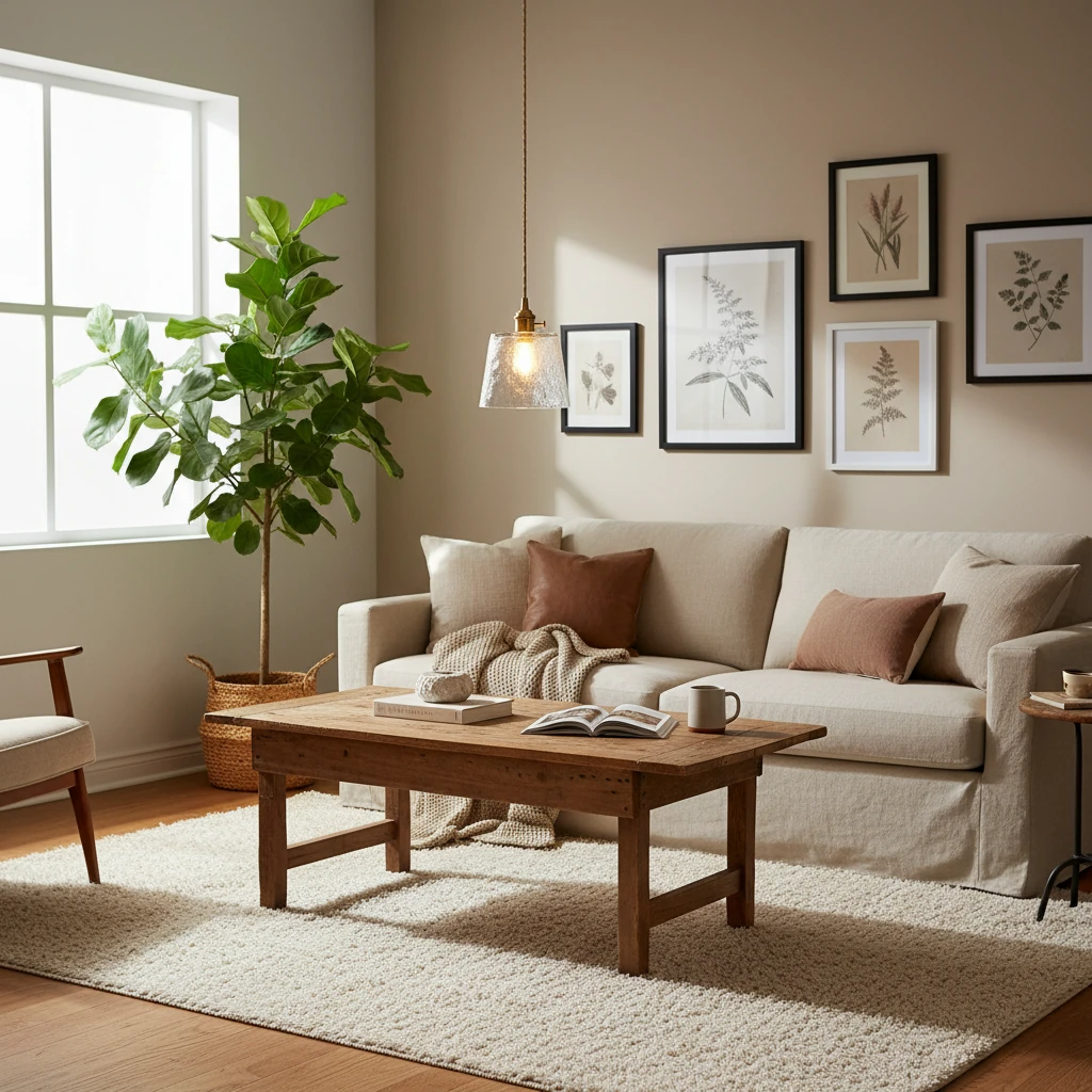 Porcelain flush mount lifestyle scene