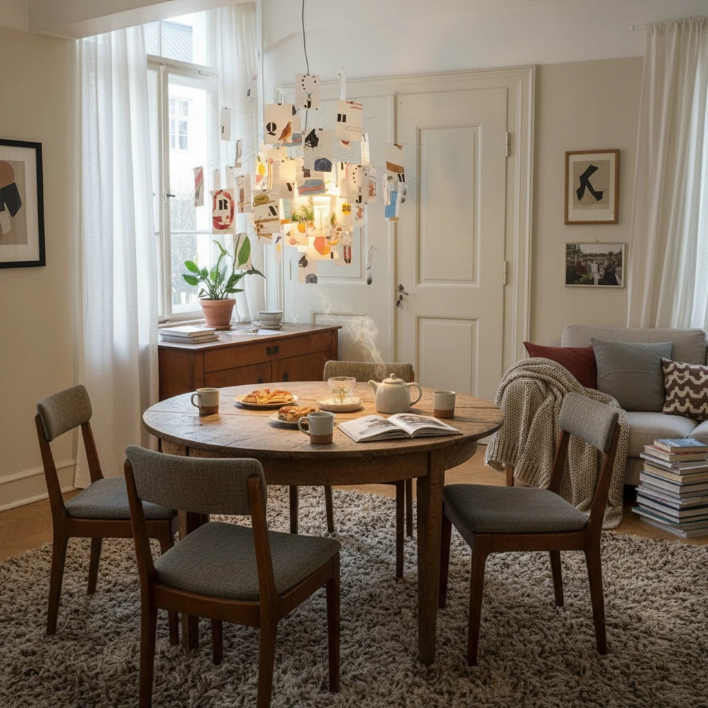 Escena de estilo de vida con montaje empotrado de porcelana