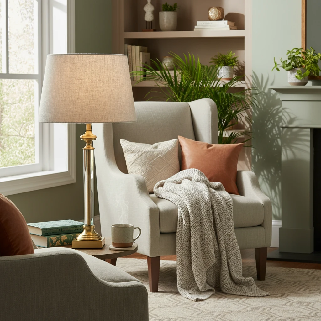 Porcelain flush mount lifestyle scene