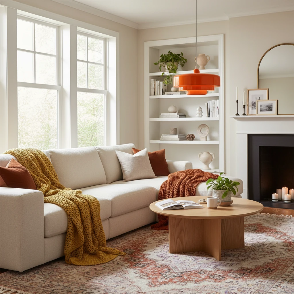 Escena de estilo de vida con montaje empotrado de porcelana