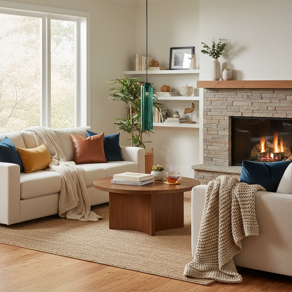 Porseleinen inbouw lifestyle-scène