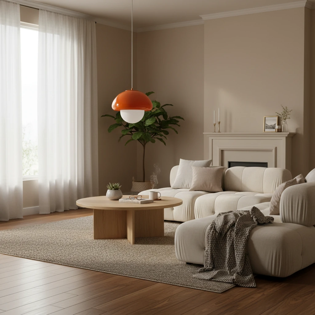 Porcelain flush mount lifestyle scene