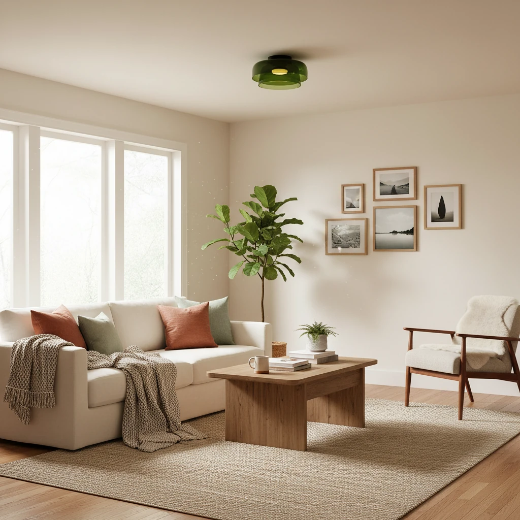 Porcelain flush mount lifestyle scene