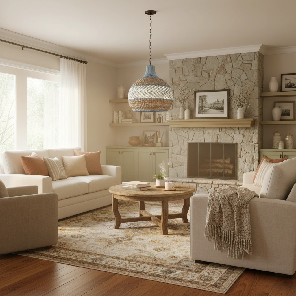 Porcelain flush mount lifestyle scene