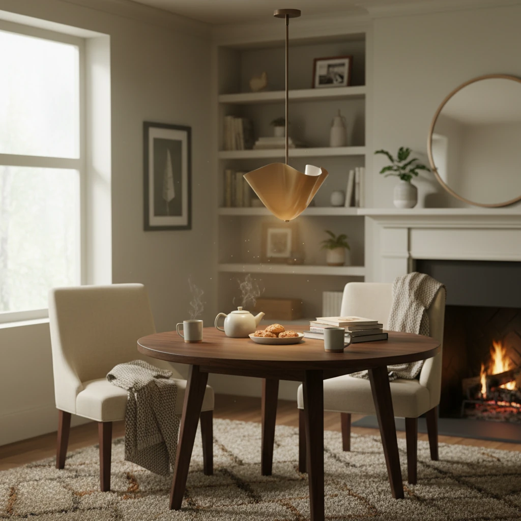 Escena de estilo de vida con montaje empotrado de porcelana