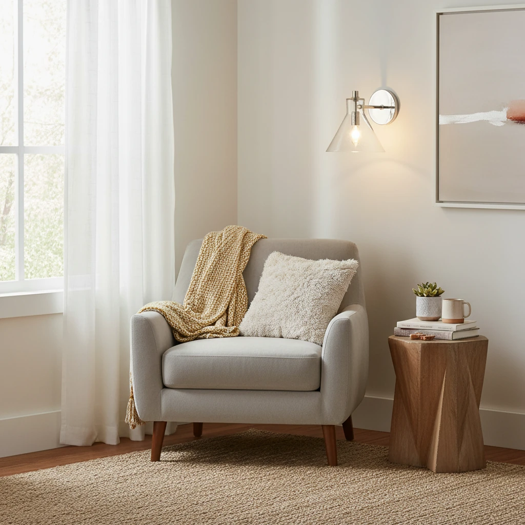 Porcelain flush mount lifestyle scene