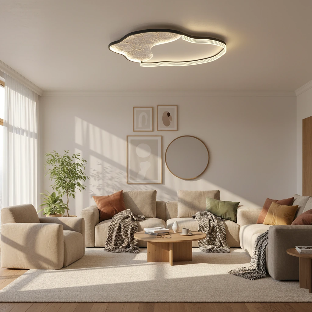 Porcelain flush mount lifestyle scene