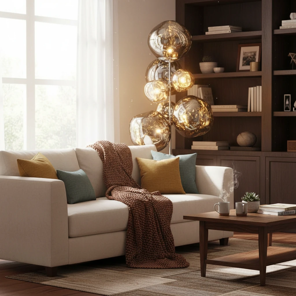 Porcelain flush mount lifestyle scene