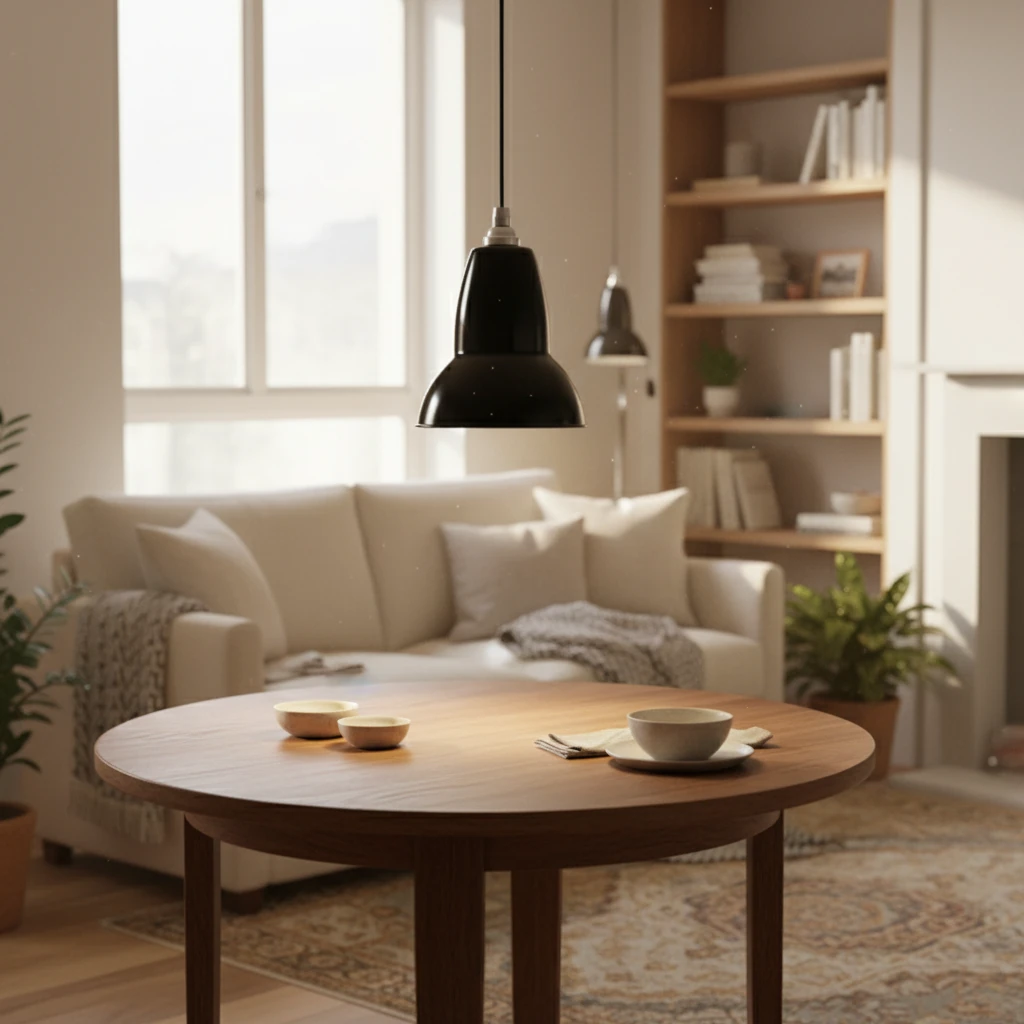 Porcelain flush mount lifestyle scene