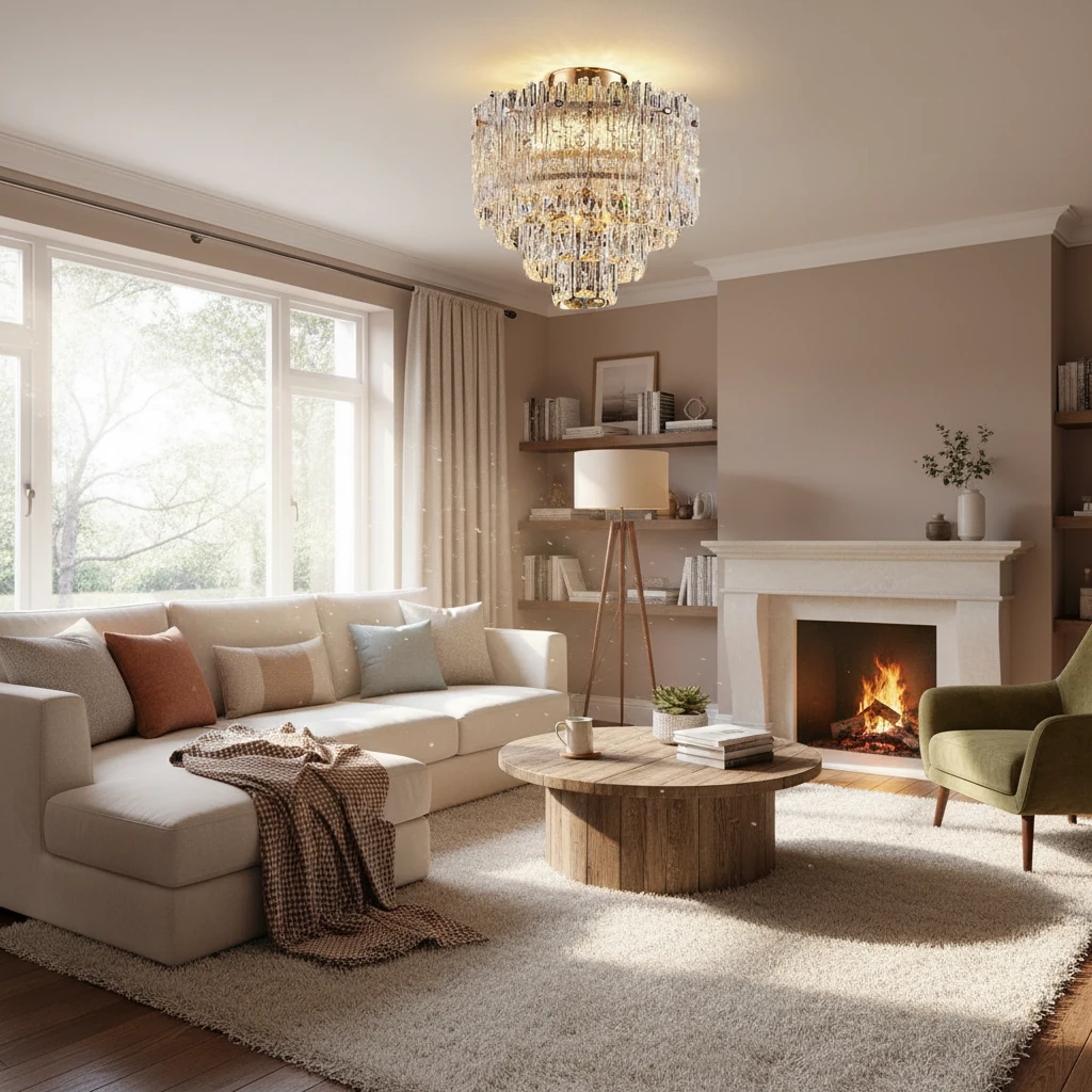 Porcelain flush mount lifestyle scene