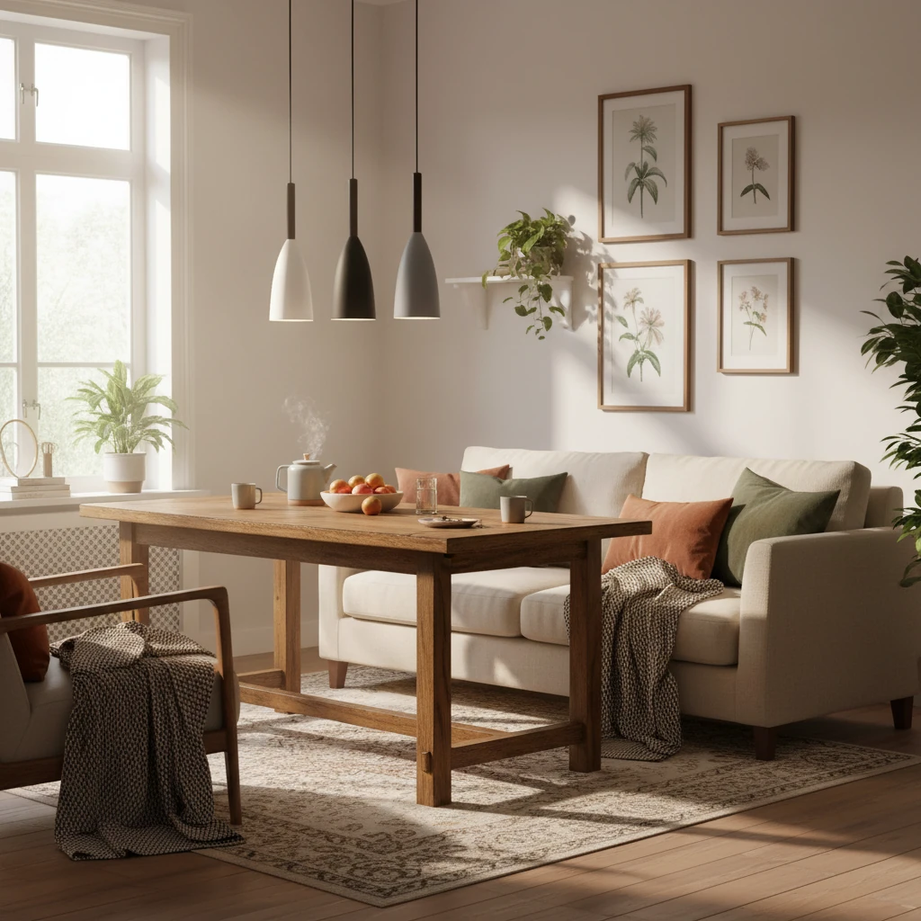 Escena de estilo de vida con montaje empotrado de porcelana