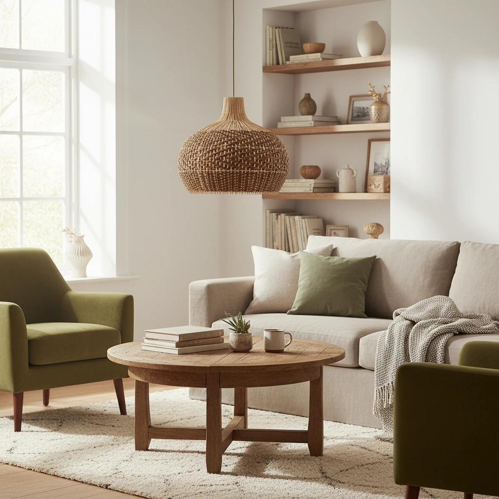 Escena de estilo de vida con montaje empotrado de porcelana