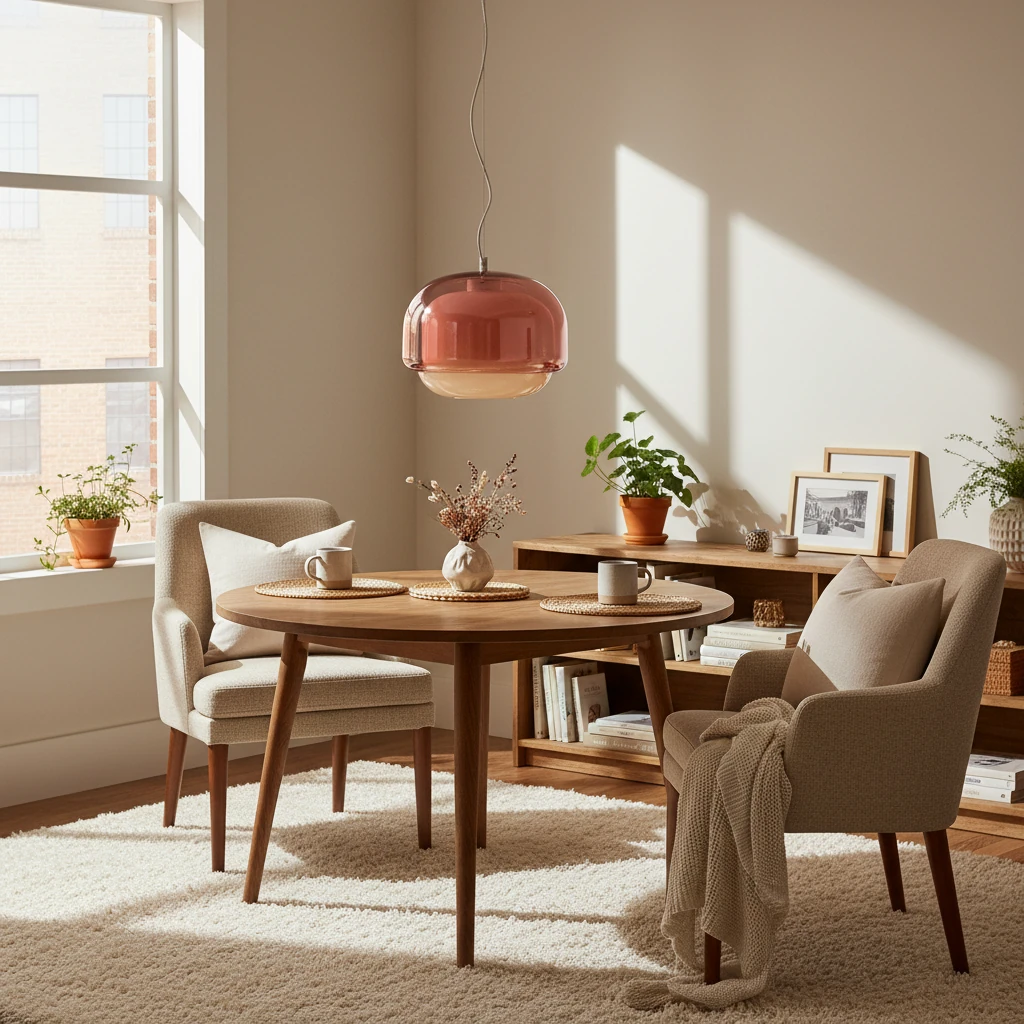 Escena de estilo de vida con montaje empotrado de porcelana