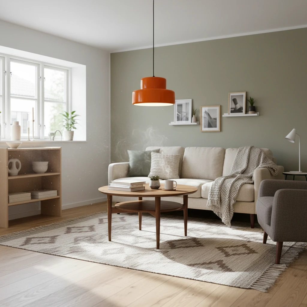 Porcelain flush mount lifestyle scene