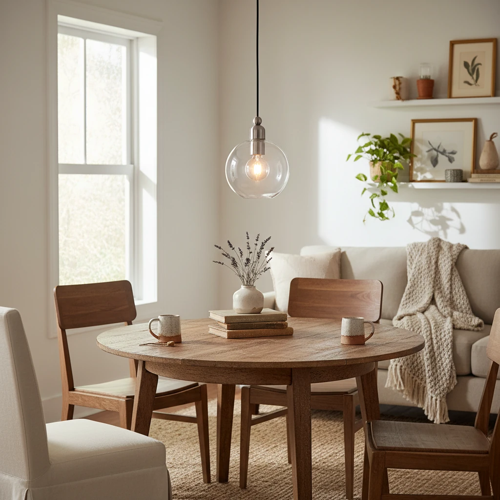 Escena de estilo de vida con montaje empotrado de porcelana