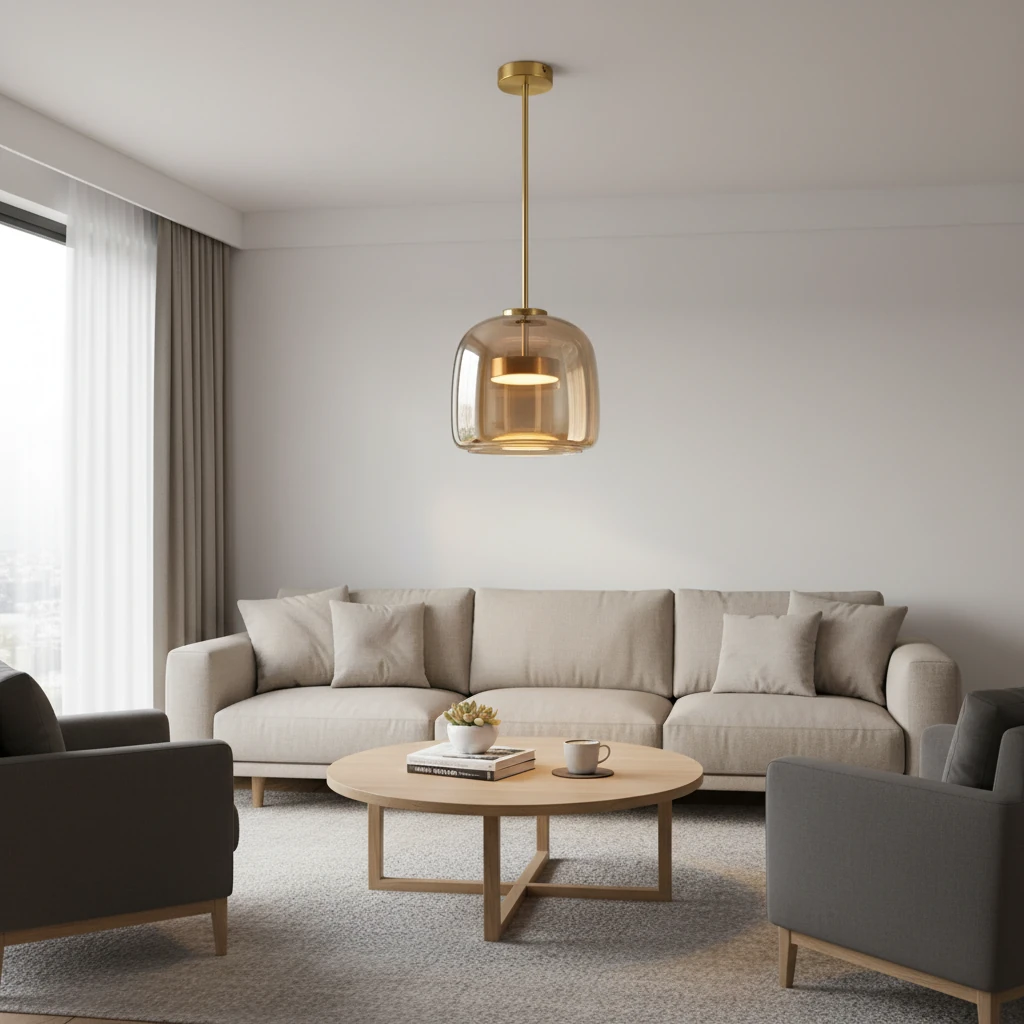 Porseleinen plafondlamp, lifestyle scène