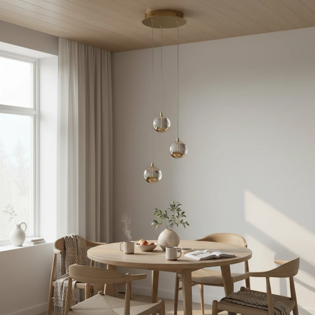 Porseleinen plafondlamp, lifestyle scène