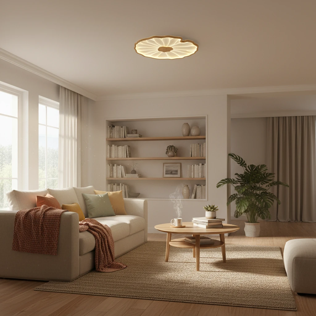 Porcelain flush mount lifestyle scene