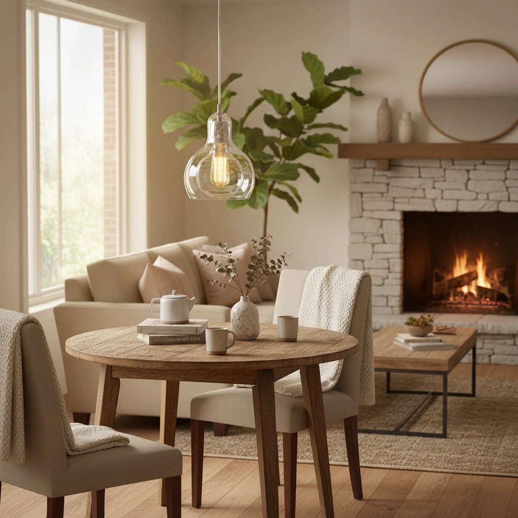 Porcelain flush mount lifestyle scene
